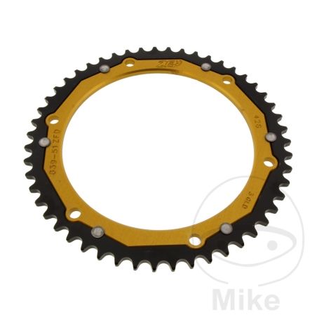 Corona ZF Dual 51 Dientes Paso 428 Dorada | Motos Camaral