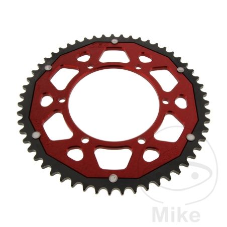 Corona Dual ZF 55 Dientes Paso 428 Roja | Motos Camaral