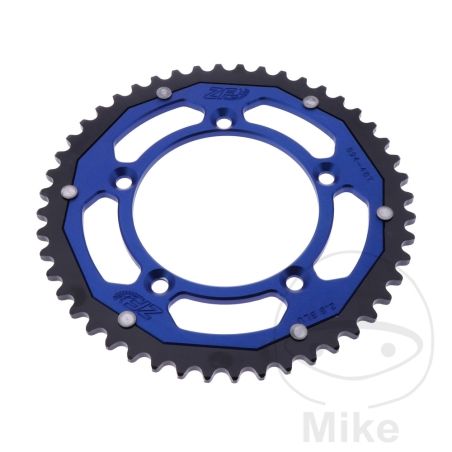 Corona Dual ZF 48 Dientes Paso 420 Azul | Motos Camaral