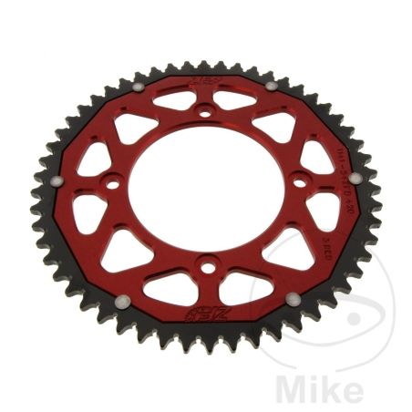 Corona Dual ZF 54 Dientes Paso 420 Roja | Motos Camaral