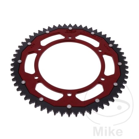 Corona Dual ZF 58 Dientes Paso 428 Roja | Motos Camaral