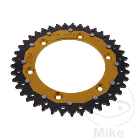 Corona Dual ZF 41 Dientes Paso 520 Dorada | Motos Camaral