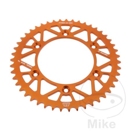 Corona Aluminio JT 47 Dientes Paso 520 Naranja | Motos Camaral
