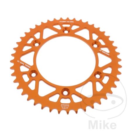 Corona Aluminio JT 45 Dientes Paso 520 Naranja | Motos Camaral
