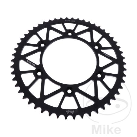 Corona Aluminio JT 52 Dientes Paso 520 Negra | Motos Camaral