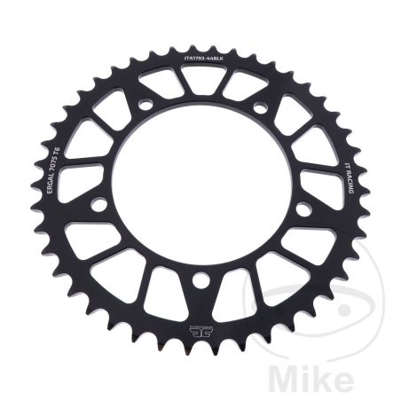 Corona Aluminio JT 44 Dientes Paso 520 Negra | Motos Camaral