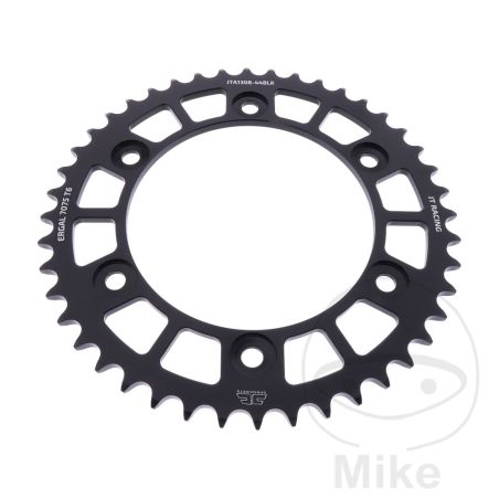 Corona JT Aluminio 44D Paso 520 Negra | JT | Motos Camaral