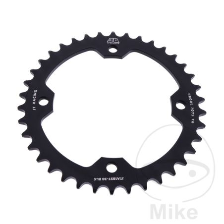 Corona Aluminio 38D Paso 520 Negra | Motos Camaral