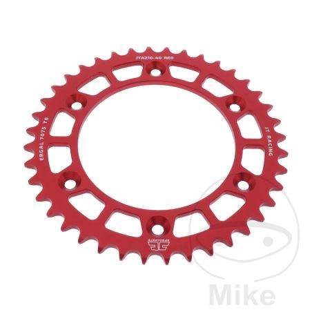 Corona Aluminio JT 40D Paso 520 Rojo | Motos Camaral