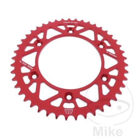 Corona Aluminio JT 45 Dientes Paso 520 Roja | Motos Camaral