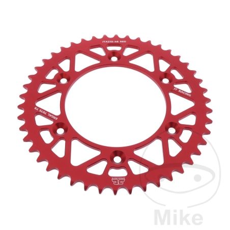 Corona Aluminio JT 46D Paso 520 Roja | Motos Camaral