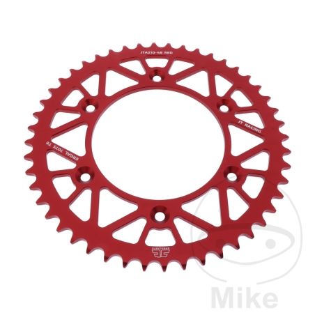 Corona Aluminio JT 48 Dientes Paso 520 Roja | Motos Camaral