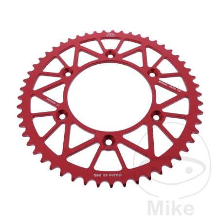 Corona Aluminio JT 53 Dientes Paso 520 Roja | Motos Camaral