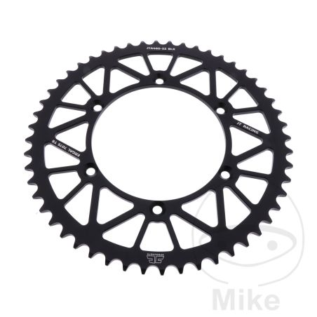 Corona Aluminio JT 52 Dientes Paso 520 Negra | Motos Camaral
