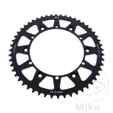 Corona JT Aluminio 52D Paso 520 Negra | Motos Camaral
