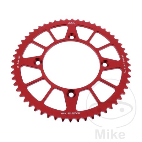 Corona Aluminio JT 56 Dientes Paso 420 Roja | Motos Camaral