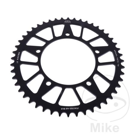 Corona JT Aluminio 48D Paso 520 Negra | Motos Camaral