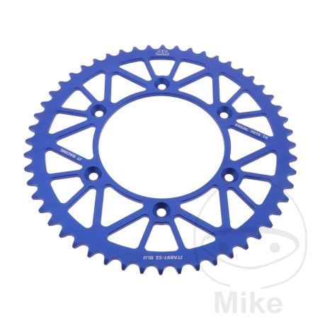 Corona Aluminio JT 52 Dientes Paso 520 Azul | Motos Camaral
