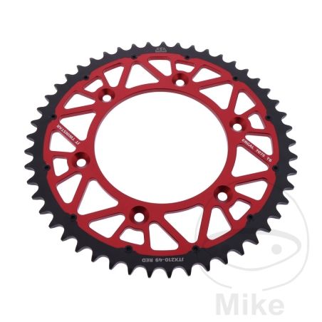 Corona JT Twinstar 49 Dientes Paso 520 Rojo | Motos Camaral