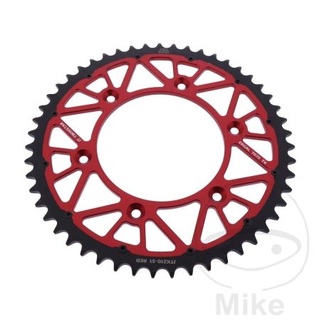 Corona JT Twinstar 51 Dientes Paso 520 Rojo | Motos Camaral