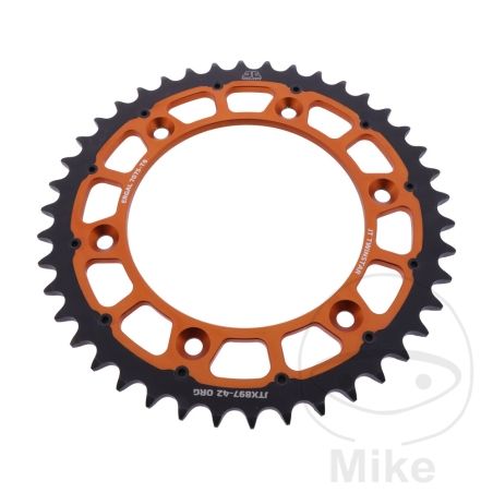 Corona JT Twinstar 42 Dientes Paso 520 Naranja | Motos Camaral