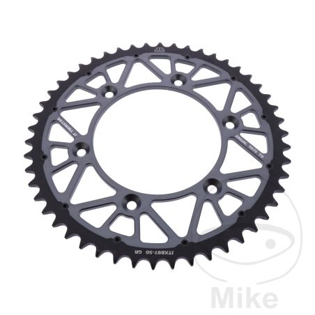 Corona JT Twinstar 50 Dientes Paso 520 Gris | Motos Camaral
