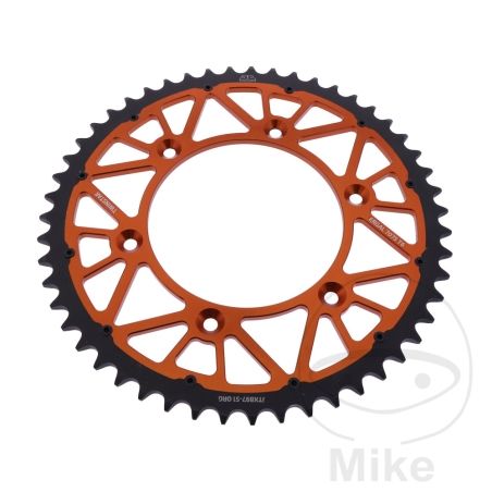 Corona JT Twinstar 51D Paso 520 Naranja | Motos Camaral