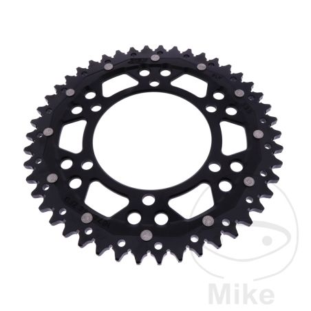 Corona Dual ZF 46 Dientes Paso 525 Negra | Motos Camaral