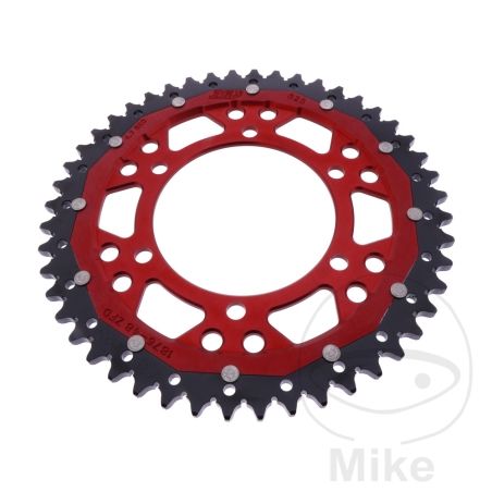 Corona Dual ZF 48 Dientes Paso 525 Roja | Motos Camaral