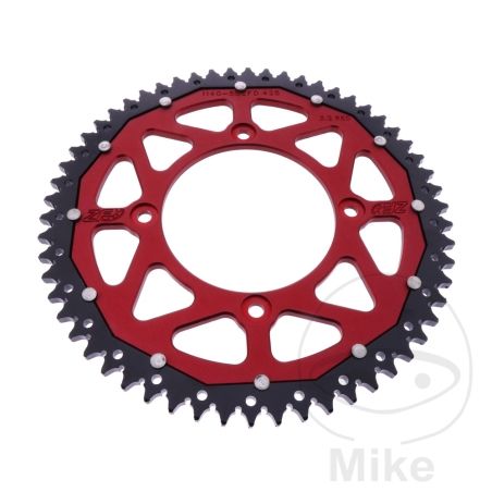 Corona Dual ZF 58 Dientes Paso 428 Roja | Motos Camaral