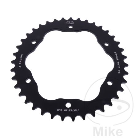 Corona Aluminio 39D Paso 520 Negra | Motos Camaral