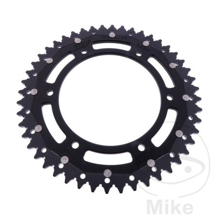 Corona Dual ZF 48 Dientes Paso 520 Negra | Motos Camaral