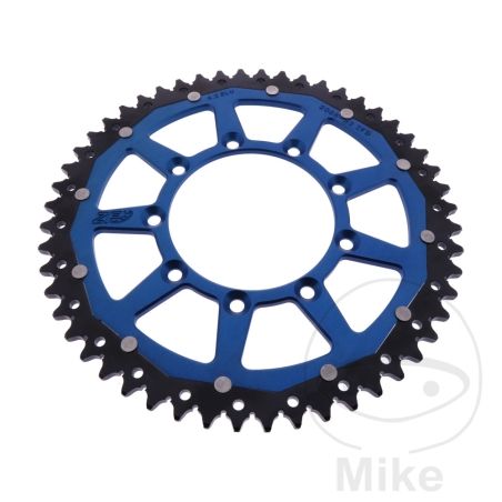 Corona Dual ZF 52D Paso 520 Azul | Motos Camaral