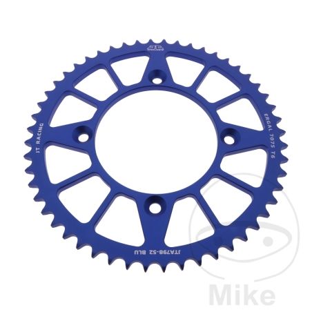 Corona Alu 52D Paso 428 Azul 100/120 | Motos Camaral