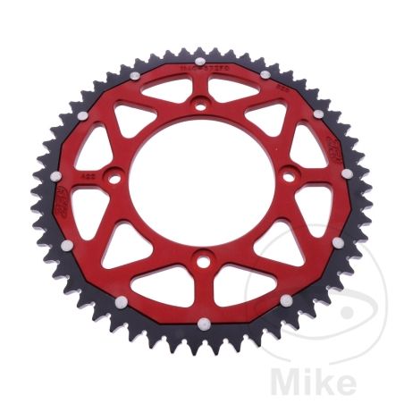 Corona ZF Dual 57 Dientes Paso 428 Roja | Motos Camaral
