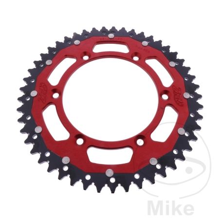 Corona Dual ZF 49 Dientes Paso 520 Rojo | Motos Camaral
