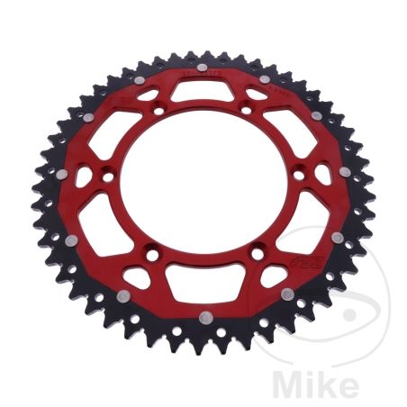 Corona dual ZF 52D Paso 520 Rojo | Motos Camaral