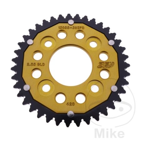 Corona ZF Dual 39 Dientes Paso 420 Dorada | Motos Camaral