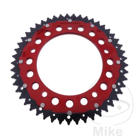 Corona ZF Dual 49 Dientes Paso 525 Roja | Motos Camaral
