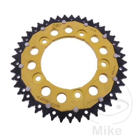 Corona Dual ZF 45 Dientes Paso 525 Dorada | Motos Camaral