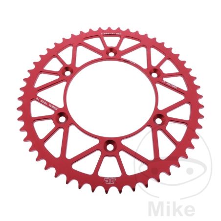 Corona Aluminio JT 51 Dientes Paso 520 Roja | Motos Camaral