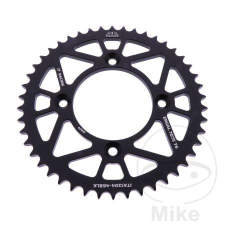 Corona JT Aluminio 46D Paso 428 Negra | JT | Motos Camaral
