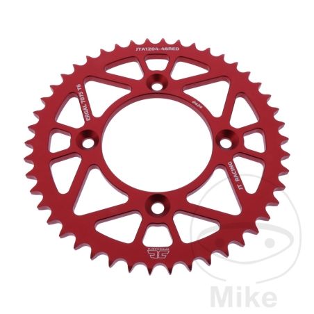 Corona JT Aluminio 46 Dientes Paso 428 Roja | Motos Camaral