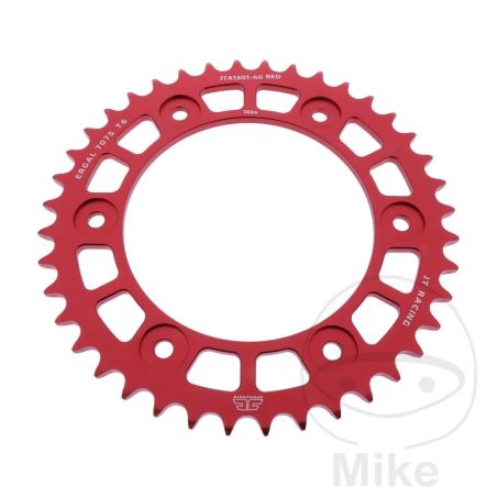 Corona JT Aluminio 40D Paso 520 Roja | JT | Motos Camaral