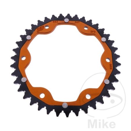 Corona ZF Dual 39 Dientes Paso 525 Naranja | Motos Camaral