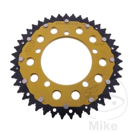 Corona Dual ZF 43 Dientes Paso 520 Dorada | Motos Camaral