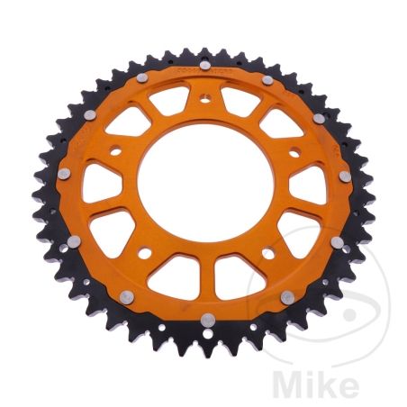 Corona Dual ZF 48 Dientes Paso 530 Naranja | Motos Camaral