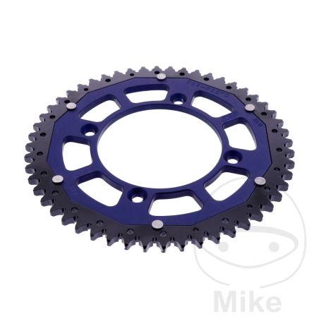 Corona Dual 52 Dientes Paso 428 Azul | Motos Camaral