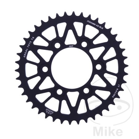 Corona JT Aluminio 42D Paso 525 Negra | Motos Camaral