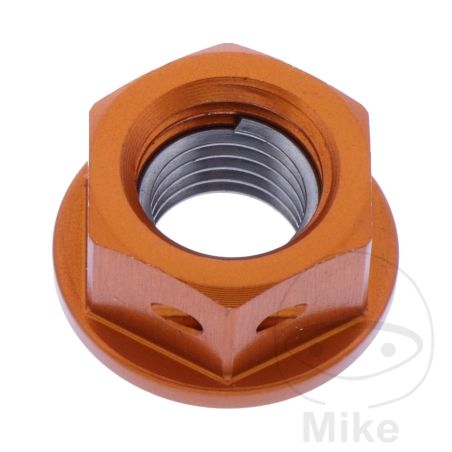 Tuerca corona JMP Bolt M8 x 1.25 mm alu naranja | Motos Camaral